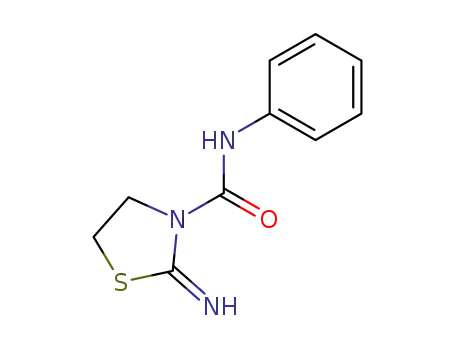 Molecular Structure of 14033-35-3 (3-Thiazolidinecarboxamide, 2-imino-N-phenyl-)