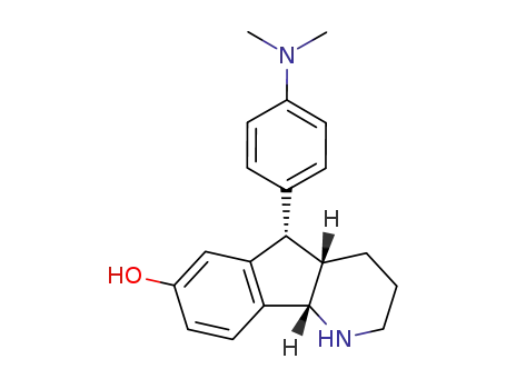 Molecular Structure of 88763-35-3 ((4aS,5S,9bS)-5-[4-(dimethylamino)phenyl]-2,3,4,4a,5,9b-hexahydro-1H-indeno[1,2-b]pyridin-7-ol)