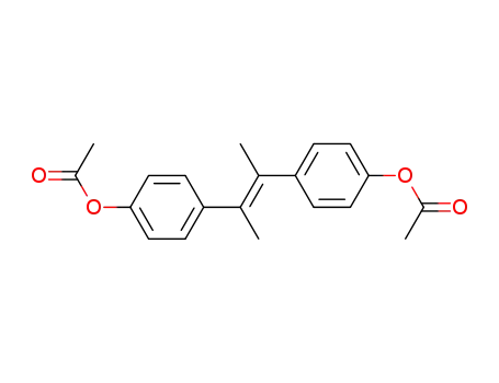 Molecular Structure of 70244-12-1 ((2E)-but-2-ene-2,3-diyldibenzene-4,1-diyl diacetate)