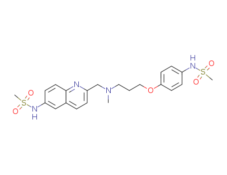 139047-48-6,N-(2-{[methyl(3-{4-[(methylsulfonyl)amino]phenoxy}propyl)amino]methyl}quinolin-6-yl)methanesulfonamide,