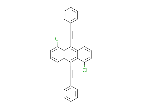 1,5-dichloro-9,10-bis(2-phenylethynyl)anthracene