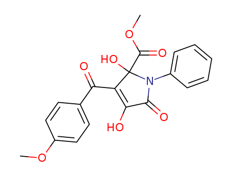 1H-Pyrrole-2-carboxylic acid,  2,5-dihydro-2,4-dihydroxy-3-(4-methoxybenzoyl)-5-oxo-1-phenyl-,  methyl ester