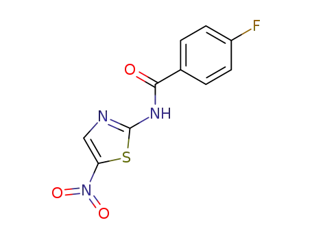 Molecular Structure of 326-05-6 (Benzamide, 4-fluoro-N-(5-nitro-2-thiazolyl)-)