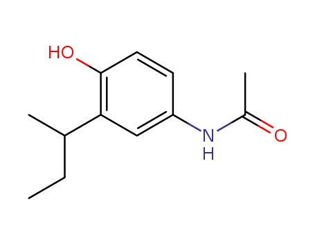 Molecular Structure of 13780-89-7 (N-(3-sec-Butyl-4-hydroxy-phenyl)-acetamide)