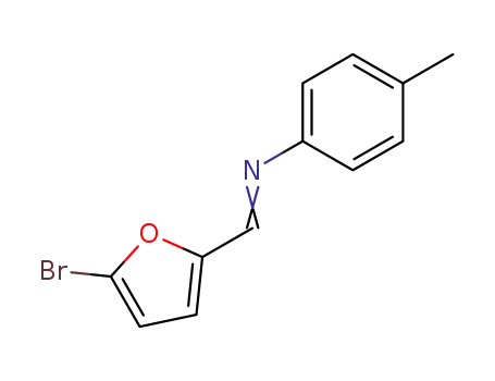 Molecular Structure of 105695-69-0 (Benzenamine, N-[(5-bromo-2-furanyl)methylene]-4-methyl-)