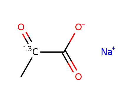 Molecular Structure of 87976-70-3 (PYRUVIC-2-13C ACID SODIUM SALT)