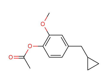 Molecular Structure of 81480-46-8 (2-Methoxy-4-(cyclopropylmethyl)phenyl acetate)