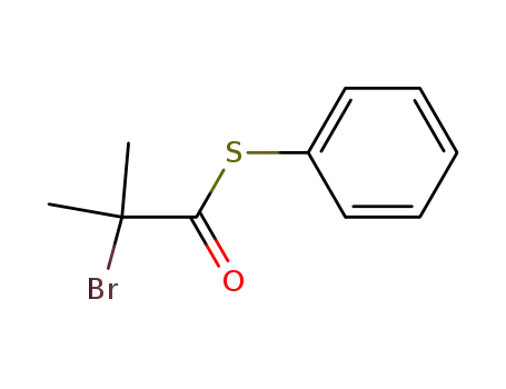 Molecular Structure of 138611-62-8 (Propanethioic acid, 2-bromo-2-methyl-, S-phenyl ester)