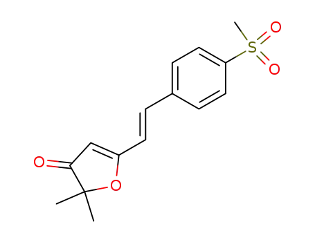 3(2H)-Furanone, 2,2-dimethyl-5-[2-[4-(methylsulfonyl)phenyl]ethenyl]-,
(E)-