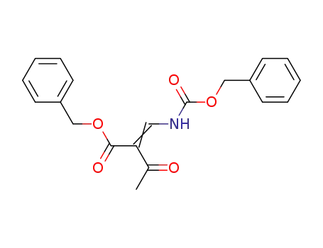 Molecular Structure of 113481-04-2 (Butanoic acid, 3-oxo-2-[[[(phenylmethoxy)carbonyl]amino]methylene]-,
phenylmethyl ester)