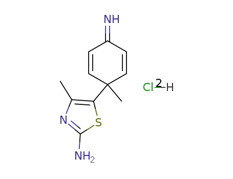 2-amino-4-methyl-5-(1-methyl-4-imino-2,5-cyclohexadienyl)thiazole dihydrochloride