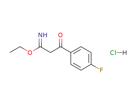 Molecular Structure of 81471-35-4 (3-(4-Fluorphenyl)-3-oxo-propionimidsaeure-ethylester-hydrochlorid)