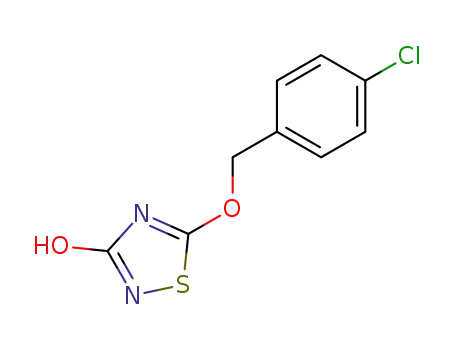 Molecular Structure of 56409-63-3 (1,2,4-Thiadiazol-3(2H)-one, 5-[(4-chlorophenyl)methoxy]-)