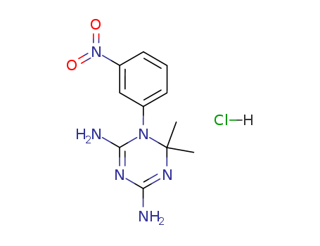 1,3,5-Triazine-2,4-diamine,1,6-dihydro-6,6-dimethyl-1-(3-nitrophenyl)-, hydrochloride (1:1) cas  4514-45-8