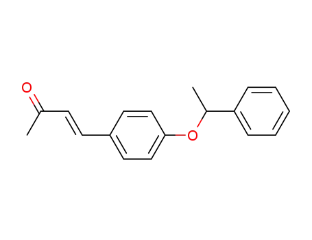 Molecular Structure of 134197-92-5 ((E)-4-[4-(1-Phenyl-ethoxy)-phenyl]-but-3-en-2-one)