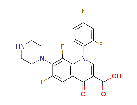 3-QUINOLINECARBOXYLIC ACID,1-(2,4-DIFLUOROPHENYL)-6,8-DIFLUORO-1,4-DIHYDRO-4-OXO-7-(PIPERAZIN-1-YL)-