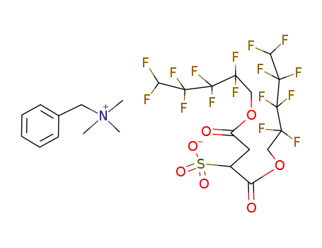 Molecular Structure of 80556-00-9 (1,2-Bis-(2,2,3,3,4,4,5,5-octafluoro-pentyloxycarbonyl)-ethanesulfonatebenzyl-trimethyl-ammonium;)
