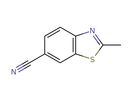 Molecular Structure of 42474-60-2 (6-Benzothiazolecarbonitrile,2-methyl-(9CI))