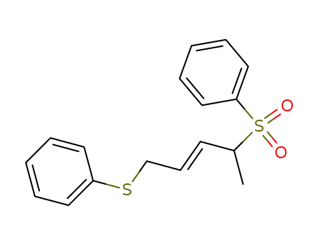 Molecular Structure of 109628-69-5 (E-(1-methyl 4-phenylthio 2-butenyl) sulfonyl benzene)
