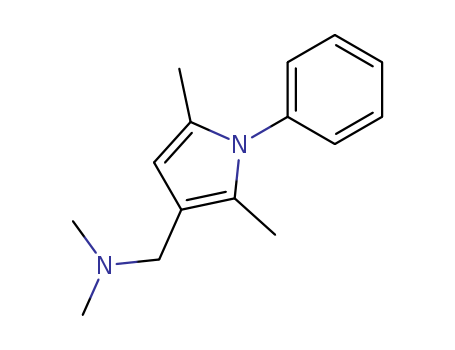 101495-99-2,1-(2,5-dimethyl-1-phenyl-1H-pyrrol-3-yl)-N,N-dimethylmethanamine,Pyrrole,3-(dimethylaminomethyl)-2,5-dimethyl-1-phenyl- (6CI)