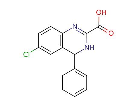 Molecular Structure of 88190-77-6 (6-CHLORO-4-PHENYL-3, 4-DIHYDROQUINAZOLINE-2-CARBOXYLIC ACID)