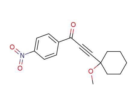 Molecular Structure of 132609-14-4 (1-{4-nitrophenyl}-3-(1-methoxycyclohexyl)-2-propyn-1-one)