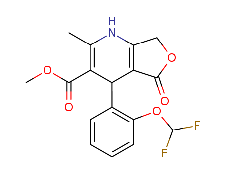 92638-18-1,IOS 2069,4-(2-Difluoromethoxy-phenyl)-2-methyl-5-oxo-1,4,5,7-tetrahydro-furo[3,4-b]pyridine-3-carboxylic acid methyl ester;