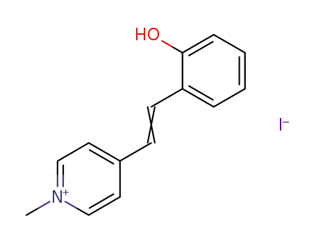 Molecular Structure of 16860-12-1 (Pyridinium, 4-[2-(2-hydroxyphenyl)ethenyl]-1-methyl-, iodide)