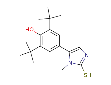 Molecular Structure of 84203-52-1 (2H-Imidazole-2-thione,
5-[3,5-bis(1,1-dimethylethyl)-4-hydroxyphenyl]-1,3-dihydro-1-methyl-)