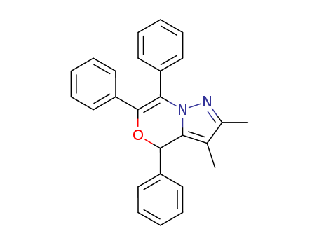 Molecular Structure of 89873-79-0 (4H-Pyrazolo[5,1-c][1,4]oxazine, 2,3-dimethyl-4,6,7-triphenyl-)