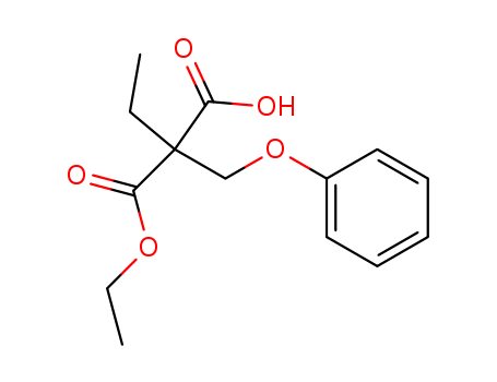 Molecular Structure of 110450-08-3 (Propanedioic acid, ethyl(phenoxymethyl)-, monoethyl ester)
