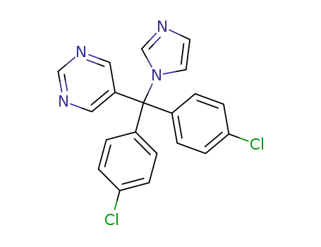 Molecular Structure of 102993-90-8 (5-[bis(4-chlorophenyl)(1H-imidazol-1-yl)methyl]pyrimidine)