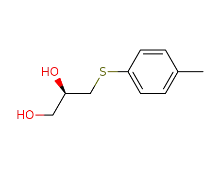 Molecular Structure of 127634-04-2 ((R)-3-p-Tolylsulfanyl-propane-1,2-diol)