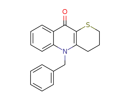 Molecular Structure of 143884-48-4 (2H-Thiopyrano[3,2-b]quinolin-10(5H)-one,
3,4-dihydro-5-(phenylmethyl)-)