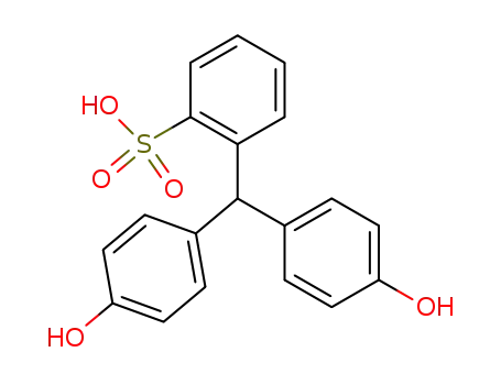 Molecular Structure of 172464-36-7 (2-(4,4'-dihydroxy-benzhydryl)-benzenesulfonic acid)