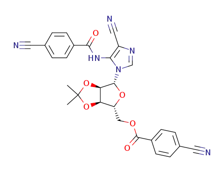 4-cyano-5-p-cyanobenzoylamino-1-(5-O-p-cyanobenzoyl-2,3-O-isopropylidene-β-D-ribofuranosyl)imidazole