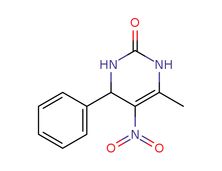 Molecular Structure of 134777-63-2 (2(1H)-Pyrimidinone, 3,4-dihydro-6-methyl-5-nitro-4-phenyl-)