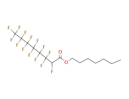 Molecular Structure of 118663-63-1 (Octanoic acid, 2,3,3,4,4,5,5,6,6,7,7,8,8,8-tetradecafluoro-, heptyl ester)