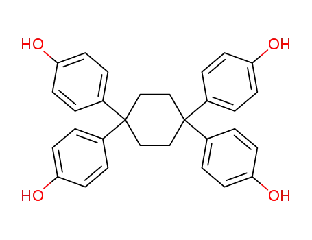 Molecular Structure of 77545-03-0 (Phenol, 4,4',4'',4'''-(1,4-cyclohexanediylidene)tetrakis-)