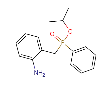Molecular Structure of 90043-10-0 (Phosphinic acid, [(2-aminophenyl)methyl]phenyl-, 1-methylethyl ester)