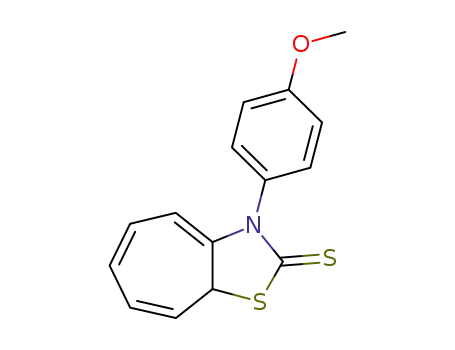 Molecular Structure of 136472-57-6 (3-(4-Methoxy-phenyl)-3,8a-dihydro-cycloheptathiazole-2-thione)