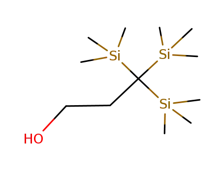 Molecular Structure of 78375-59-4 (1-Propanol, 3,3,3-tris(trimethylsilyl)-)