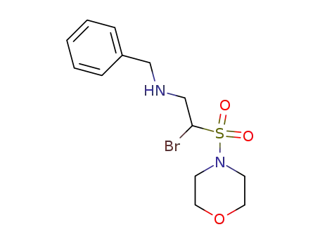 Molecular Structure of 87975-18-6 (Morpholine, 4-[[1-bromo-2-[(phenylmethyl)amino]ethyl]sulfonyl]-)