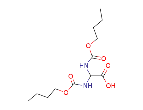 Molecular Structure of 110599-28-5 (Acetic acid, bis[(butoxycarbonyl)amino]-)