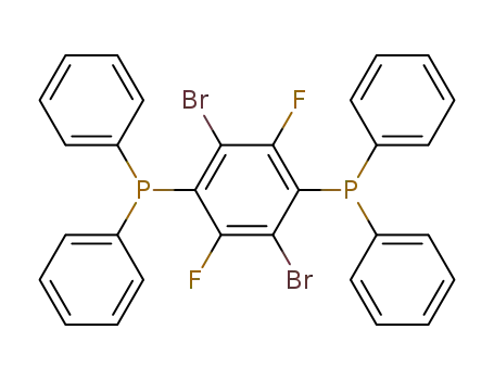 Molecular Structure of 793684-90-9 (1,4-dibromo-3,6-bis(diphenylphosphino)-2,5-difluorobenzene)