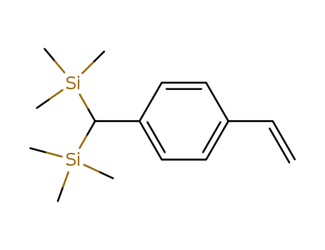 Molecular Structure of 104109-22-0 (Silane, [(4-ethenylphenyl)methylene]bis[trimethyl-)