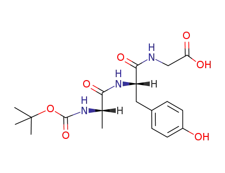 Molecular Structure of 5910-44-1 (Glycine, N-[N-[N-[(1,1-dimethylethoxy)carbonyl]-L-alanyl]-L-tyrosyl]-)