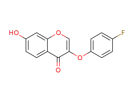 Molecular Structure of 124330-34-3 (3-(4-fluorophenoxy)-7-hydroxy-4h-1-benzopyran-4-on)