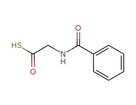 Molecular Structure of 6330-48-9 ((benzoylamino)ethanethioic S-acid)