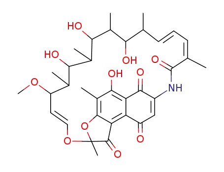 Molecular Structure of 17555-51-0 (25-deacetoxy-25-hydroxyrifamycin S)